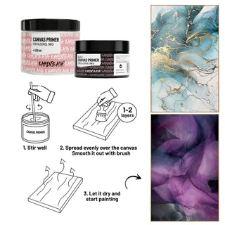 Чорний грунт для полотна для роботи в техніці спиртові чорнила