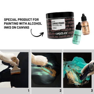 Чорний грунт для полотна для роботи в техніці спиртові чорнила