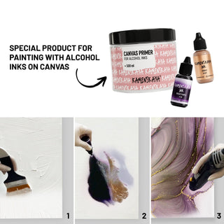 Білий грунт для полотна для роботи в техніці спиртові чорнила